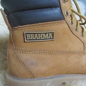 Brahma Blaster Steel Toe Work Boot Men's size 7 tan suede oil resistant